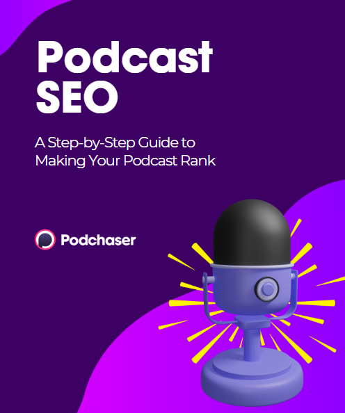 Podcast SEO guide with a podcast microphone
